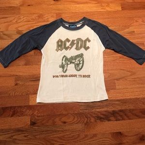 AC/DC 3 quarter sleeve top